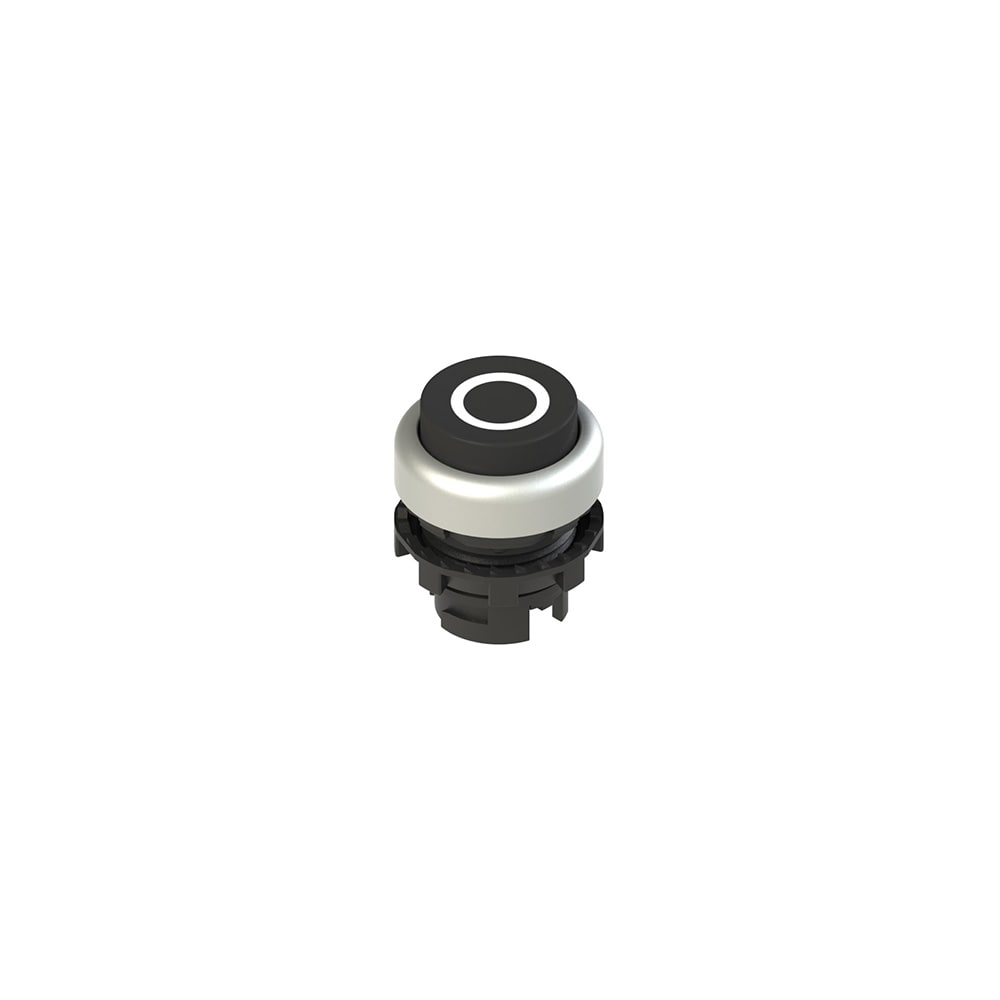 PIZZATO ELETTRICA PZZE2 1PU2S129L1 PULSANTE AD IMPULSO SPORGENTE NERO CON M