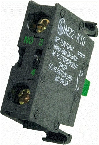 EATON MANIFACTURING - EAO216376 M22-K10 CONTATTO NA VITE FRONT.