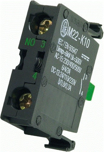 EATON MANIFACTURING - EAO216376 M22-K10 CONTATTO NA VITE FRONT.