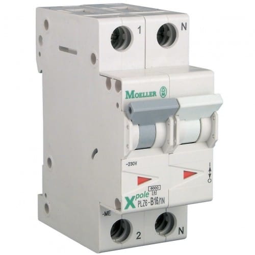 EATON MANIFACTURING - EAO243204 PLZ4-B16/1N INT. MT 4,5KA 1N B 16A