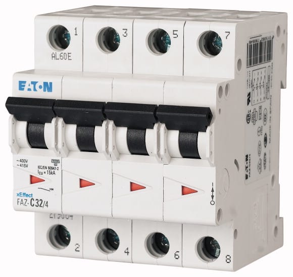 EATON MANIFACTURING - EAO279080 FAZ-D10/4 INT. MT 10KA 4P D 10A