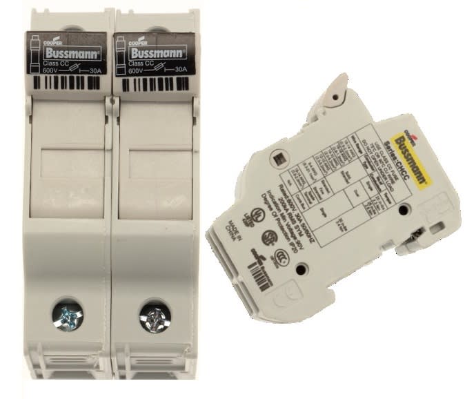 EATON MANIFACTURING - EAOCHCC2DU CHCC2DU BASE PER 10X38, 30A, 600VAC/DC,