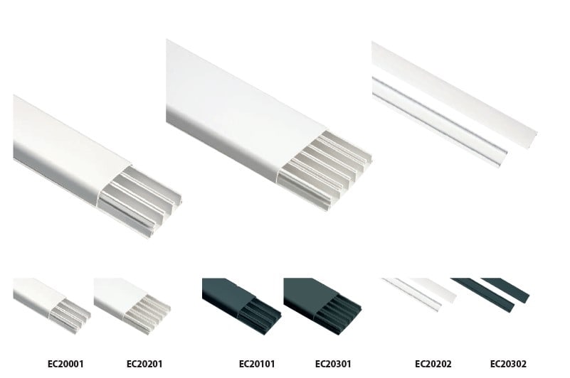 ELETTROCANALI SRL - ETNEC20001 CANALE BATTISCOPA E CORNICE 70X20 BIANCO