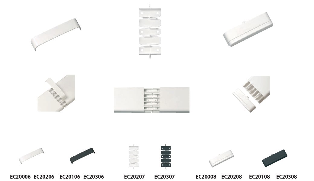 ELETTROCANALI SRL - ETNEC20006 GIUNTO LINEARE PER COPERCHIO 70X20 BIANC