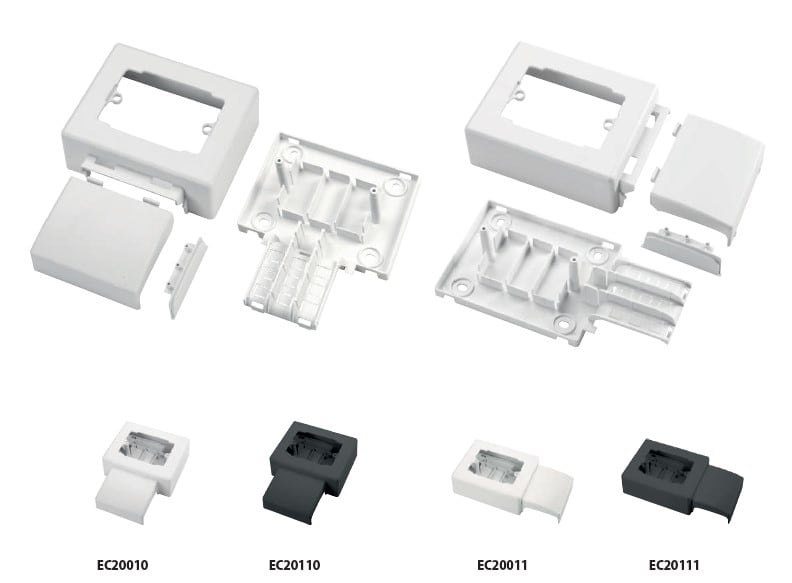 ELETTROCANALI SRL - ETNEC20011 SCATOLA PARETE 83.5-70X20 BIANCO 3 MOD.