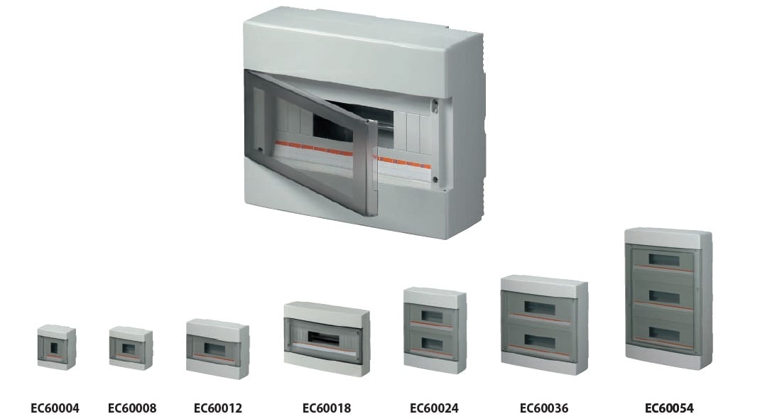 ELETTROCANALI SRL - ETNEC60008E CENTR.PARETE IP40 PORTELLA TRASP.8 MOD.+