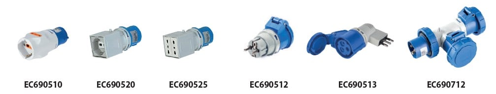 ELETTROCANALI SRL - ETNEC690510 ADATTATORE 16A 2P+T INDUSTR. A SCHUKO+2B