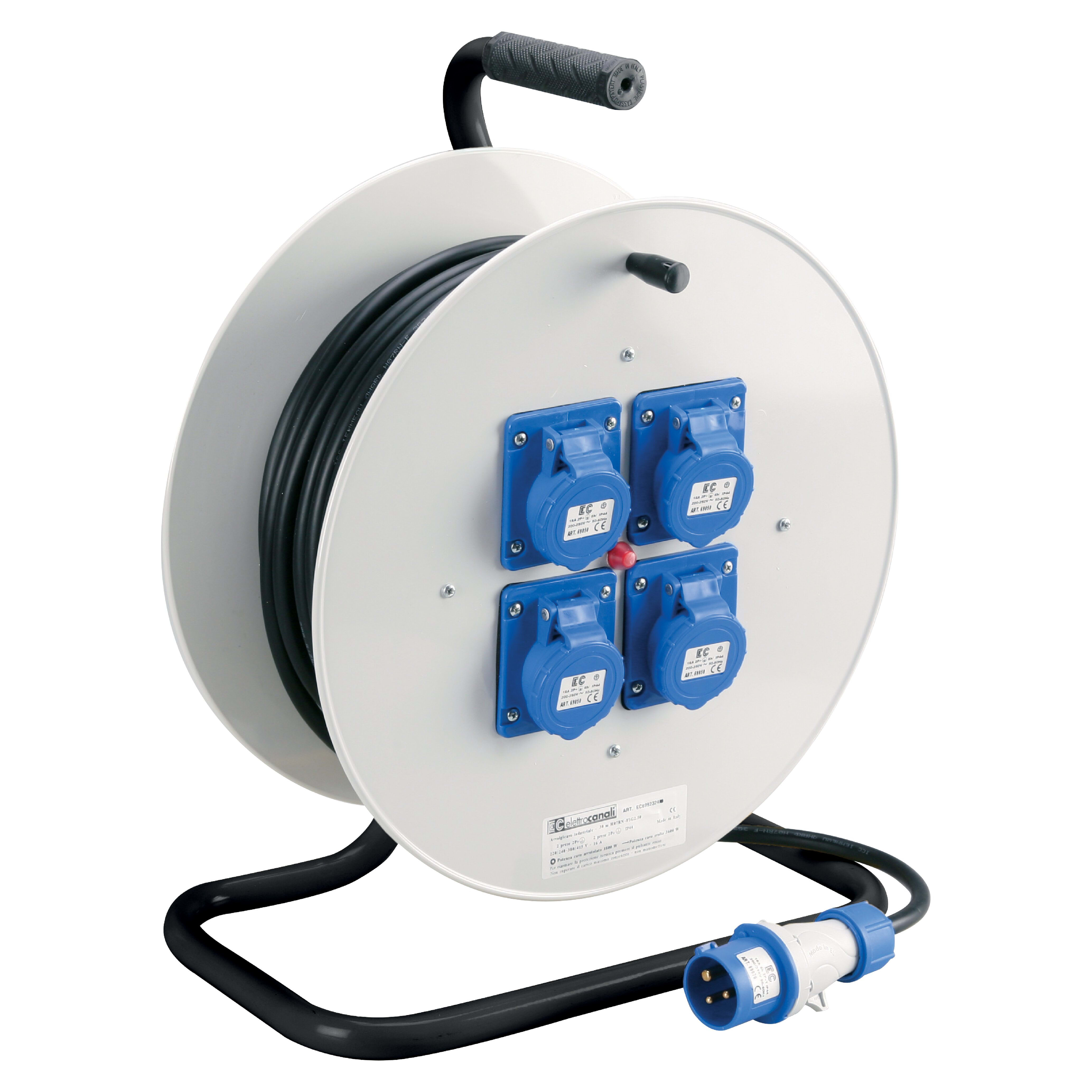ELETTROCANALI SRL ETNEC6992324 AVVOLGICAVO IND. 4X2P+T 30 MT IP44 16A