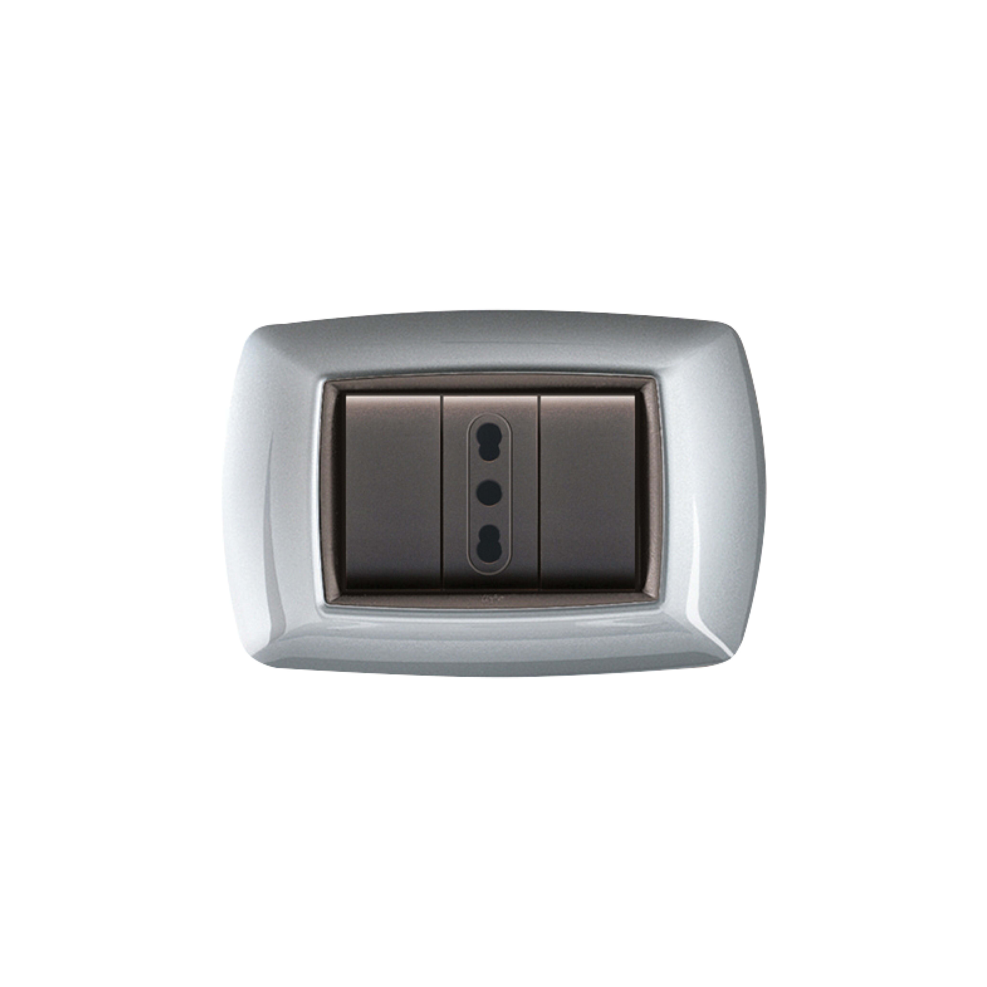 ELETTROCANALI SRL ETNECL2983AC PLACCA MYLIFE 3 MOD.ALLUMINIO CHIARO