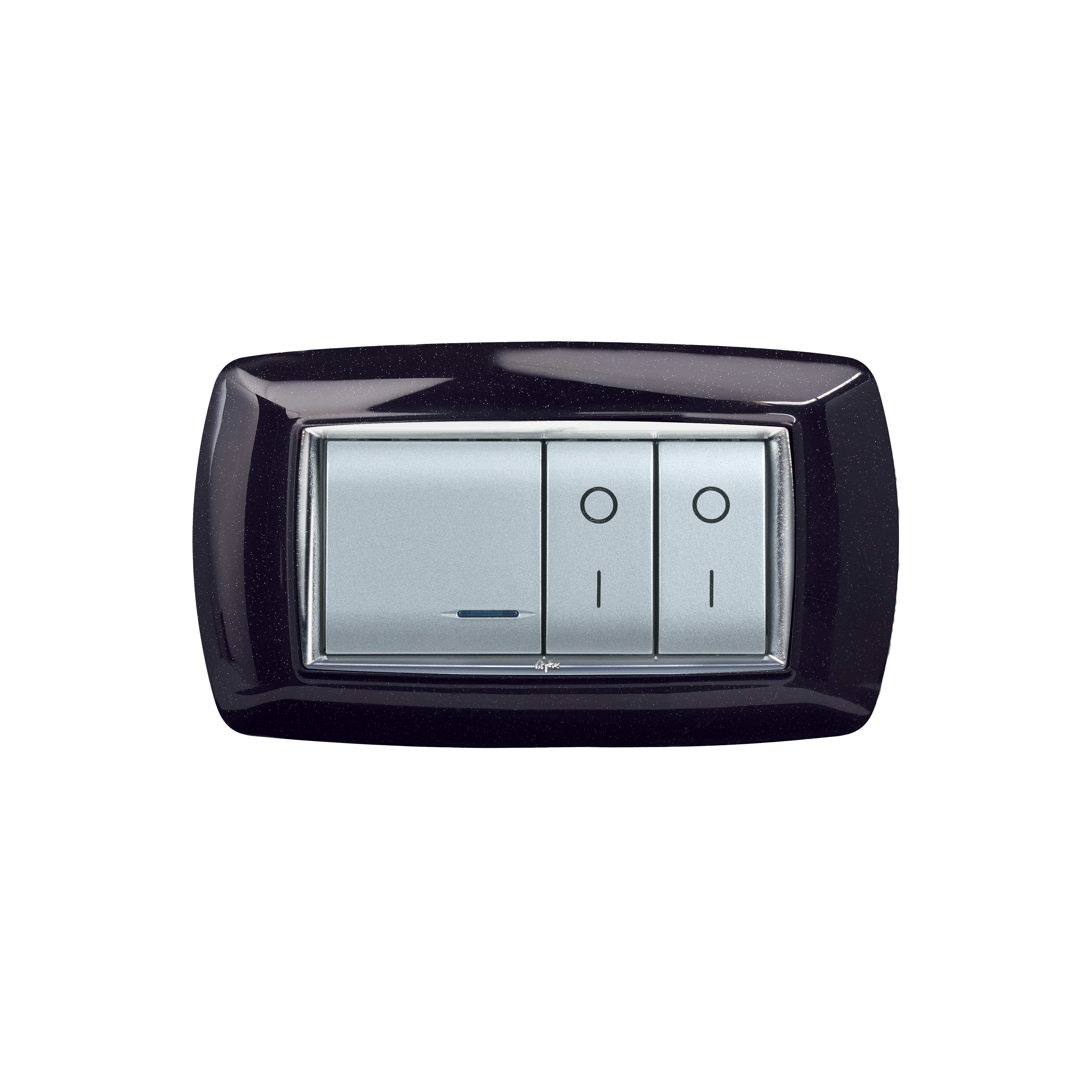 ELETTROCANALI SRL ETNECL2984NG PLACCA MYLIFE 4 MOD.NERO GLITTERING