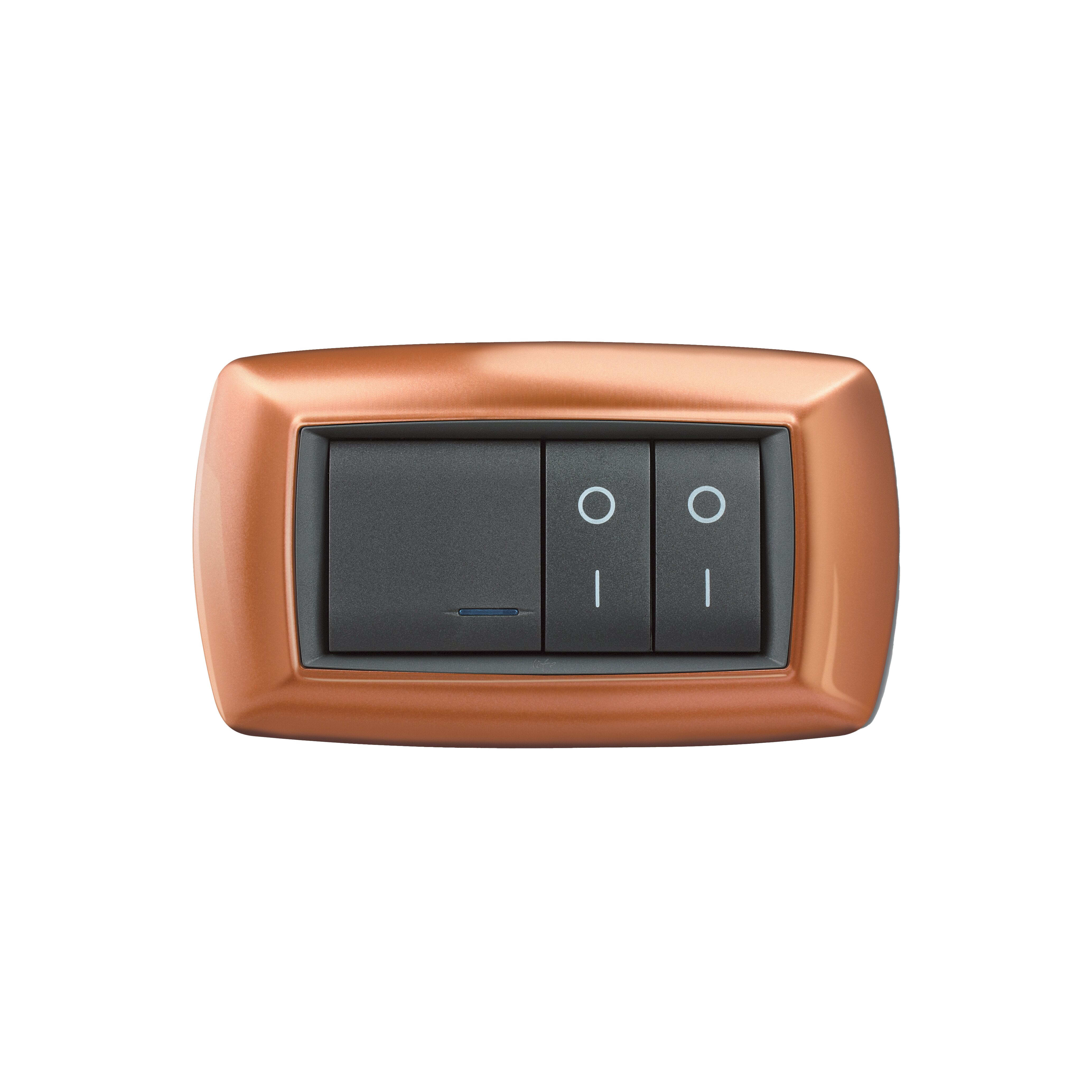 ELETTROCANALI SRL ETNECL2984RM PLACCA MYLIFE 4 MODULI RAME