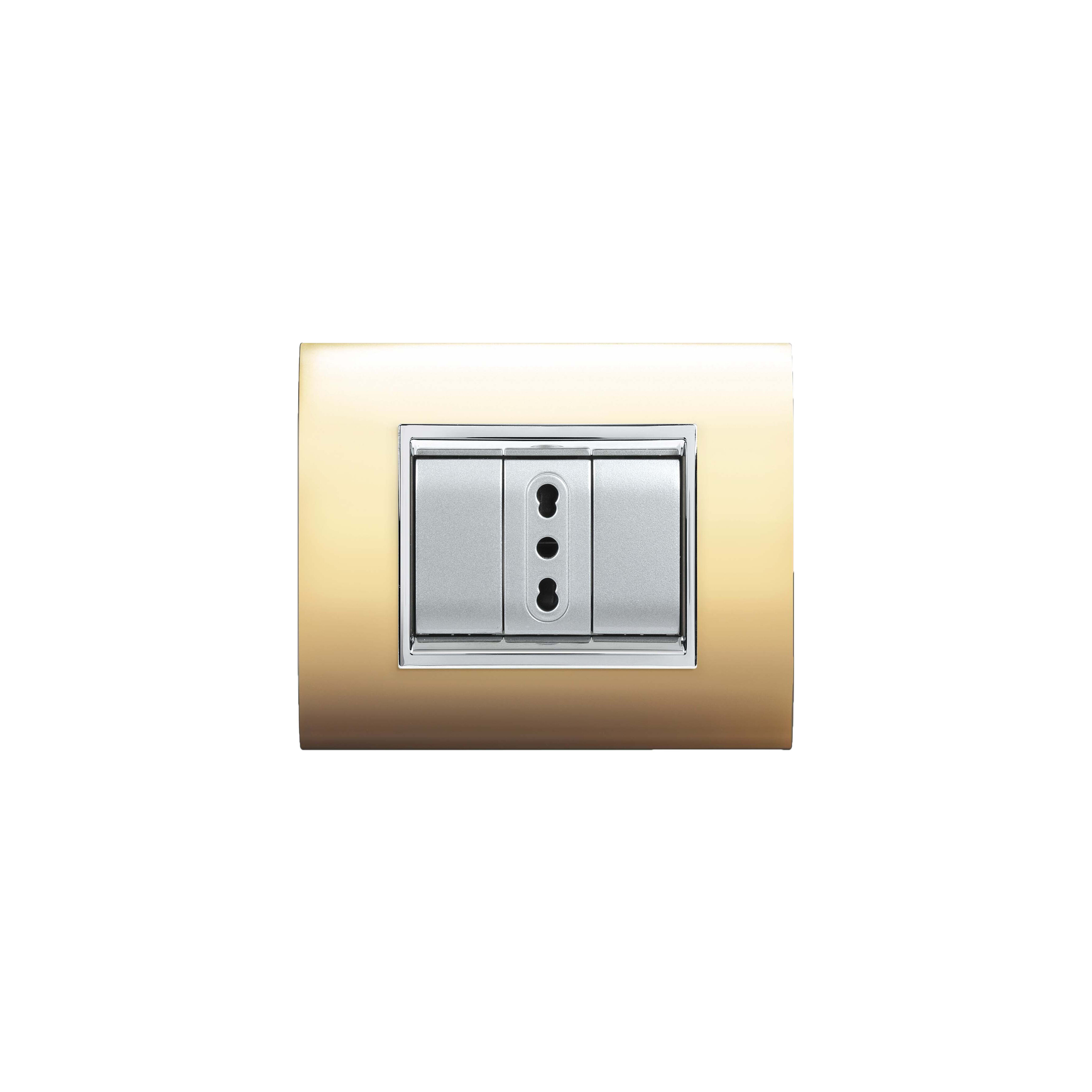 ELETTROCANALI SRL ETNECL3083OS PLACCA NEWPRESTIGE 3 MODULI ORO SATINATO