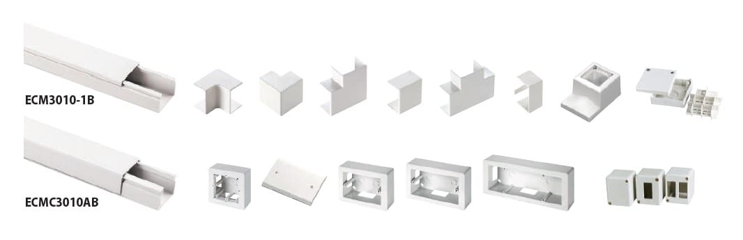 ELETTROCANALI SRL - ETNECT3010B GIUNZIONE A T MINICANALE DIM. 30X10 BIAN