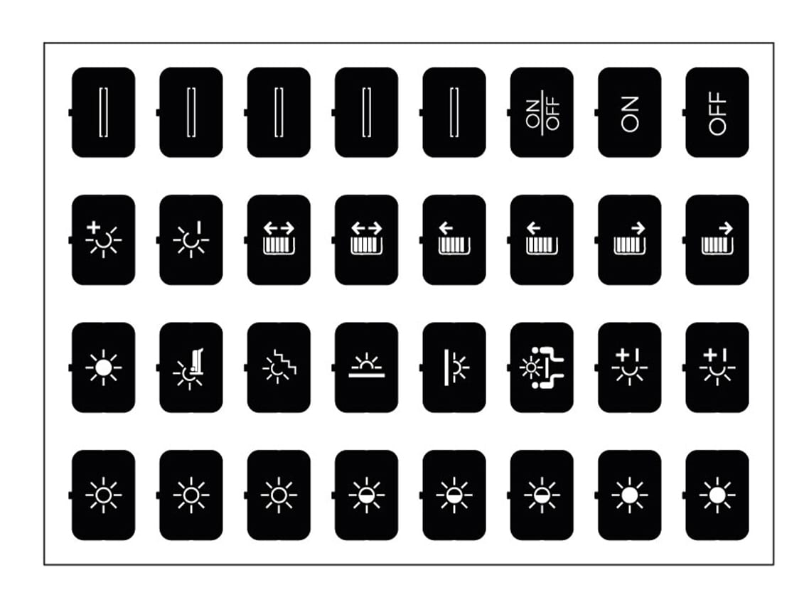 EELECTRON SPA - EEX9025ISB-3 SET FOGLI ICONE - SET B- NERO - 32 ICONE