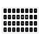 EELECTRON SPA - EEX9025ISC-3 FOGLIO ICONE-SET C- NERO - 32 ICONE