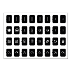 EELECTRON SPA - EEX9025ISD-3 FOGLIO ICONE-SET D- NERO - 32 ICONE