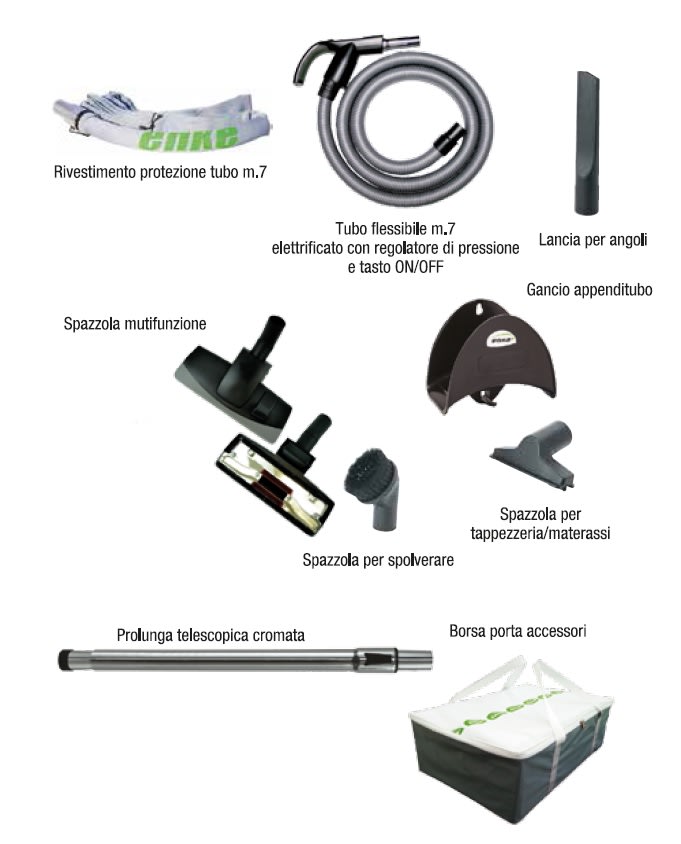 ENKE AIR TECHNOLOGIE - ENKAPK24E.9 KIT ACCESSORI PULIZIA 9 M.