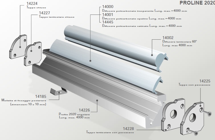 ELCOM SRL - EOW14226-L30 PROFILO ANGOLARE 2020 L=3000MM