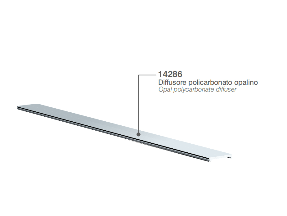 ELCOM SRL - EOW14286-L30 COPERTURA OPALE L=3000MM P.4040/3533