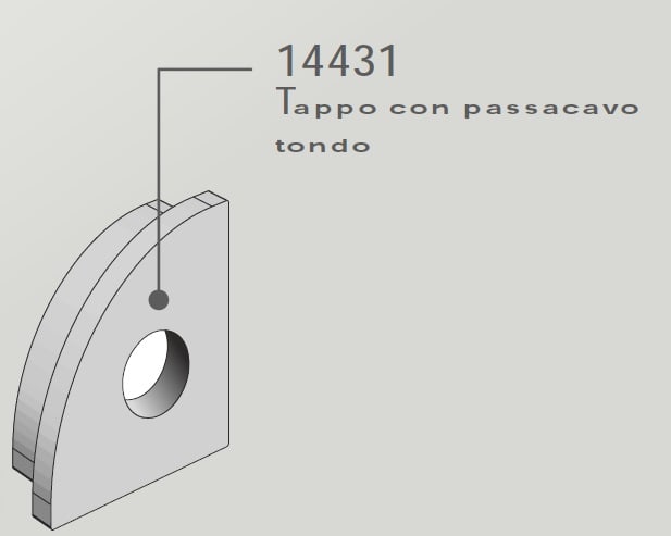 ELCOM SRL - EOW14431 TAPPO CON PASSACAVO TONDO X P.1616