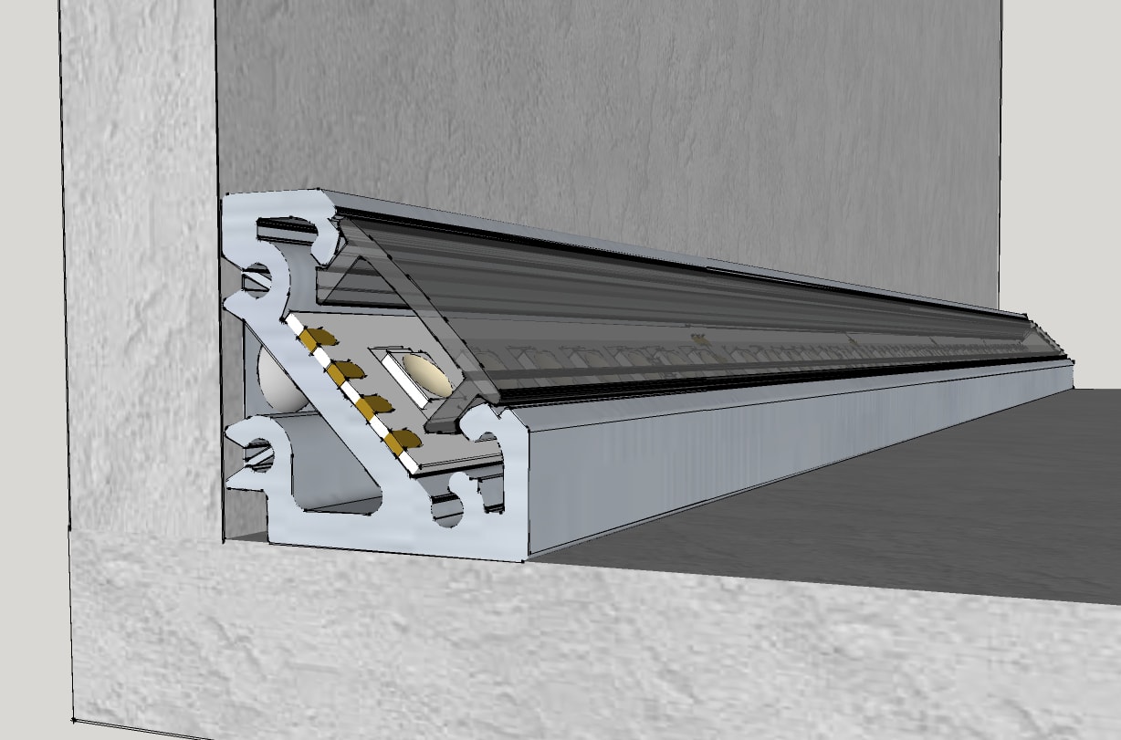 ELCOM SRL - EOW2020-T01L20 KIT trasparente P2020 bianco L=2000mm: