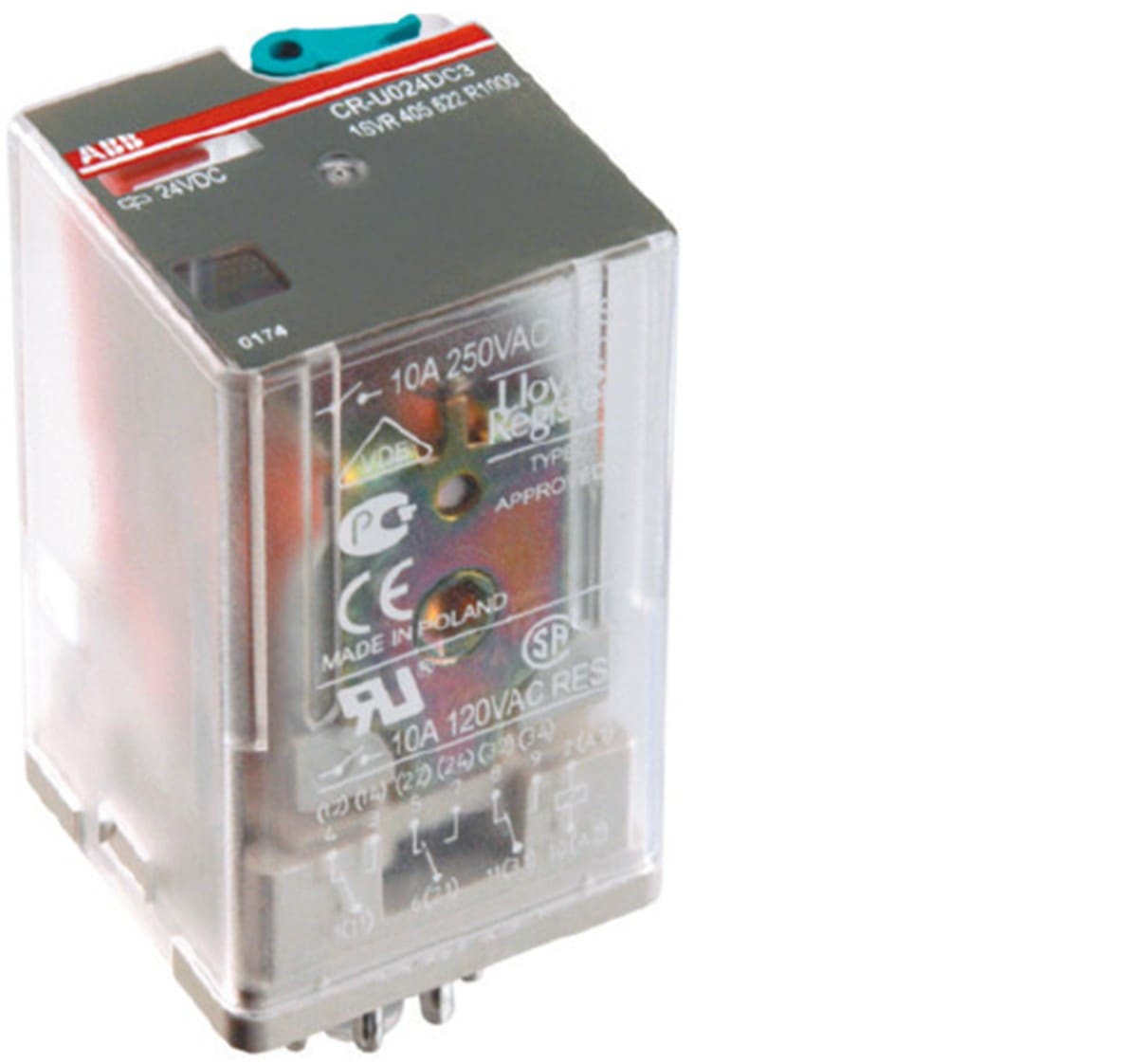 ABB SPA - ABBER 648 6 CR-U024AC3 ALIMENT. 24VAC 3 C/O 250V/10A