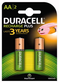 ELCART DISTRIBUTION - ERT302575500 2 PZ BATT.RICAR. NIMH AA DURACELL