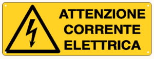 ELCART DISTRIBUTION - ERT352027200 CARTELLO PERICOLO CORRENTE ELETTR