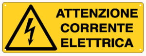 ELCART DISTRIBUTION ERT352027200 CARTELLO PERICOLO CORRENTE ELETTR