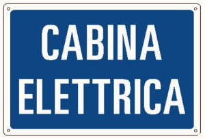 ELCART DISTRIBUTION ERT352061000 CARTELLO CABINA ELETTRICA