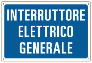 ELCART DISTRIBUTION ERT352062000 CARTELLO INTERRUTT.ELETTR.GENER.