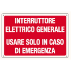 ELCART DISTRIBUTION - ERT352067400 CARTELLO INTERRUTT.ELETTR.GENER.