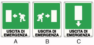 ELCART DISTRIBUTION - ERT352081100 CARTELLO USCITA DI EMERGENZA DX