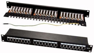 ELCART DISTRIBUTION ERT404865000 PANNELLO PATCH 24 POSTI RJ45 NERO