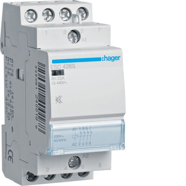 HAGER - HAGESC426S CONTATTORE SIL 4NC 230VAC 25A 2M