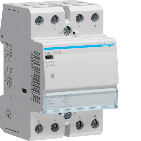 HAGER - HAGESC463S CONTATTORE SIL 4NA 230VAC 63A 3M