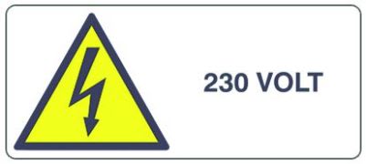 CABUR SRL - CBRETVIN125 CONF. 90PZ ET. 230VOLT+SEGN. 70X30MM