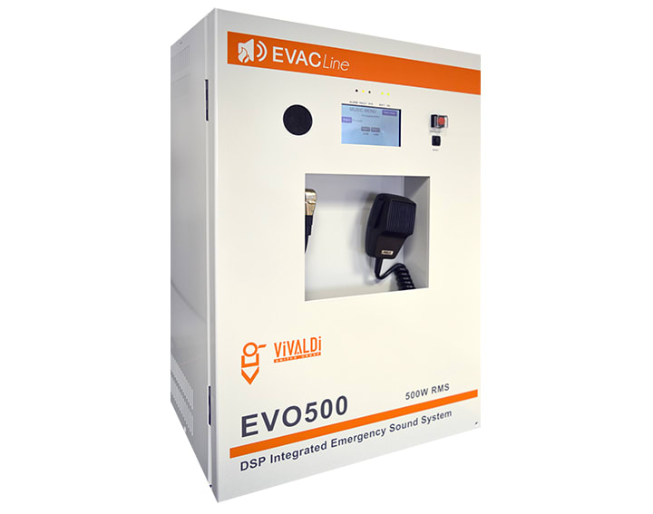 VIVALDI SRL - VILEVO500/2 VIVALDI EN54_CENTRALE COMPATTA 500W 2 ZO