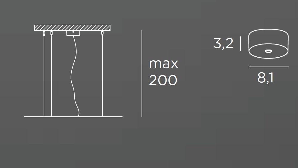 EXENIA S.R.L. - EXE33090 ATOLLO KIT SOSPENSIONE CAVO ALIM 4X0,75