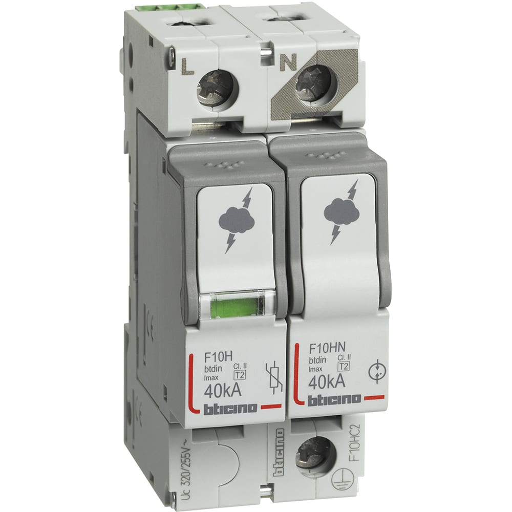 BTICINO BTIF10HC2 BTDIN - SPD T2 40KA 1P+N NR+SD