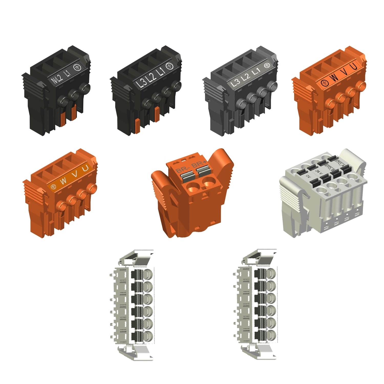 SCHNEIDER ELECTRIC SNRVW3M2202 KIT CONNETTORI LXM 32A
