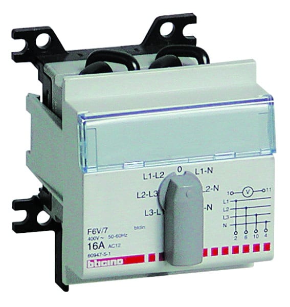 BTICINO S.P.A. - BTIF6V/7 BTDIN - COMMUTATORE VOLTMETRICO 7 POSIZI