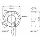 FANDIS SPA - FAD003661.00001 A17C12HWBF00 VENT 172X150X51MM - 115 VA.