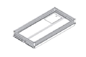 FACAL SRL - FAFD806 PIANO DI LAVORO DOPPIO C/BOTOLA DOGE 80