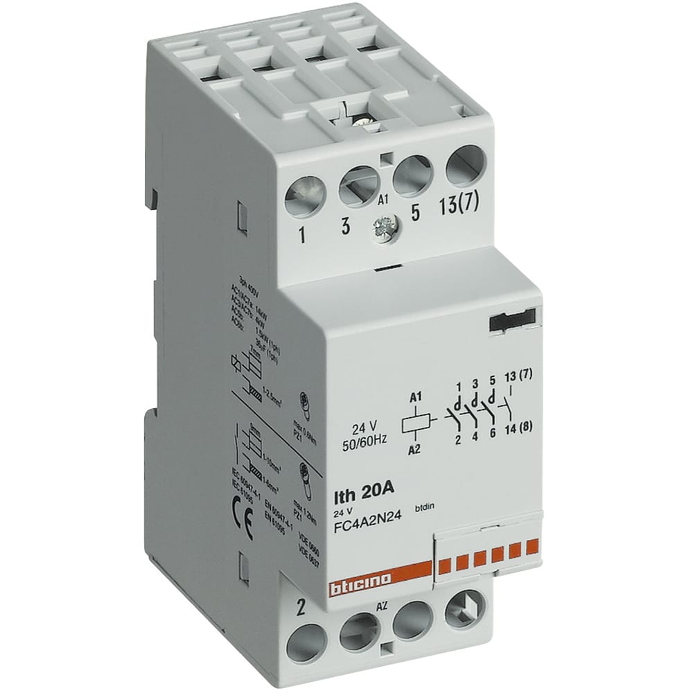 BTICINO BTIFC2A4/230N BTDIN - CONTATTORE 2NO 230V 40A BOB 230V
