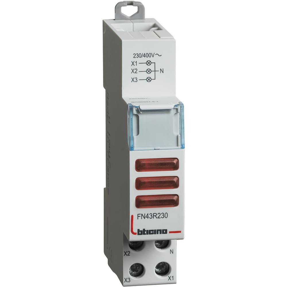 BTICINO BTIFN43R230 BTDIN - TRIPLA LED ROSSA 230/400V AC