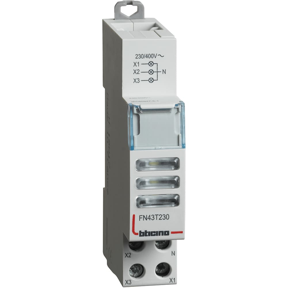 BTICINO BTIFN43T230 BTDIN - TRIPLA LED TRASPA. 230/400V AC