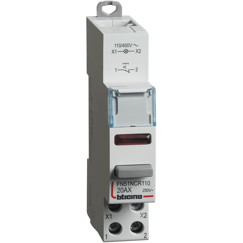 BTICINO BTIFN51NCR110 BTDIN - INTER. 1NC+LED ROSSA 110/400V