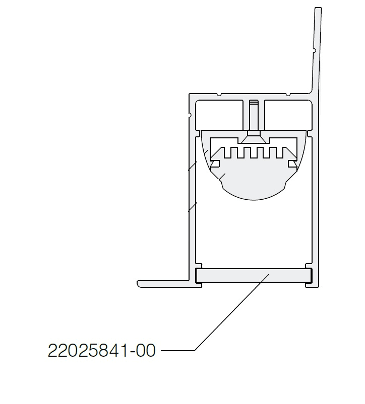 FOSNOVA - FOS2202584100 SCHERMO RIGATO PER PROFILO INC. 1,5MT