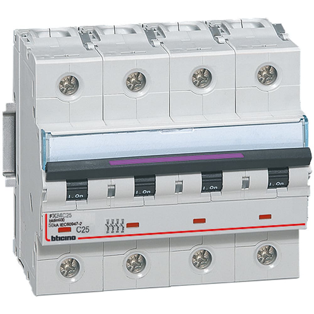 BTICINO BTIFX84C25 BTDIN500 - MAGNETOT 4P CURVA C 25A 50KA